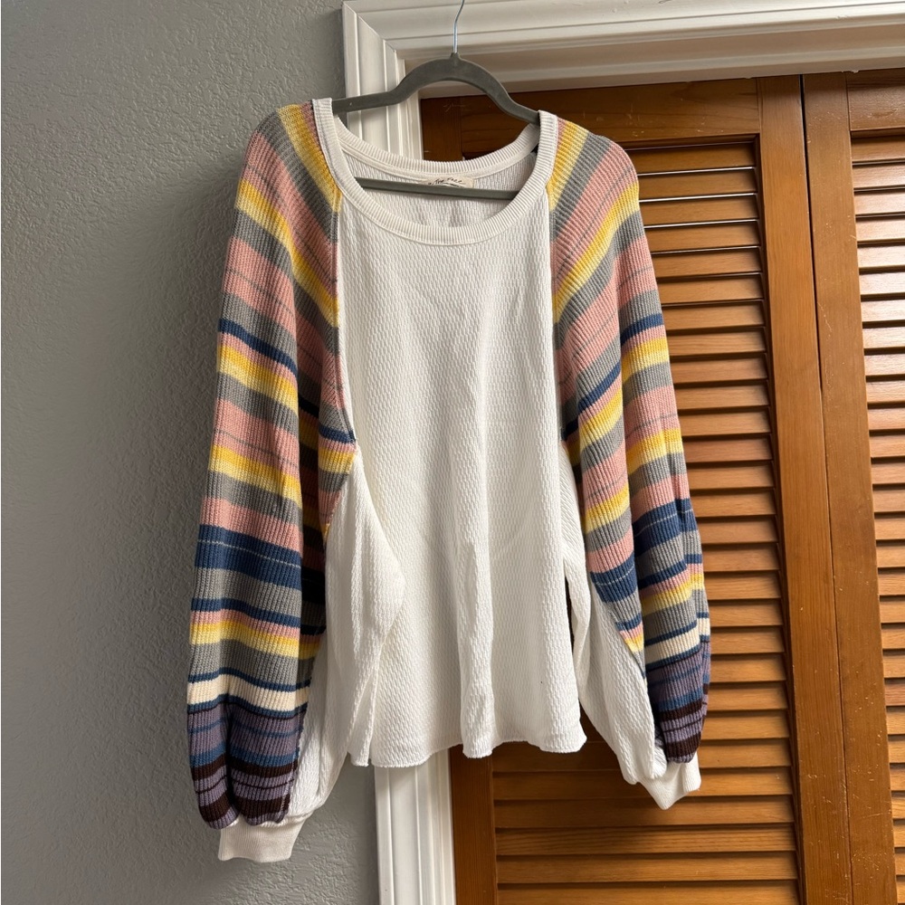 Free People Rainbow Dreams Knit Top
